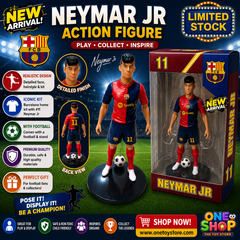 Neymar Jr Football Action Figure – 8 Inch Soccer Toy for Kids | Limited Edition Barcelona Jersey Collectible