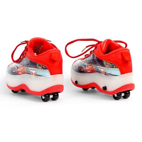 Lightning Racer Red Adjustable Roller Skates - Speedy Quad Skates for Active Kids