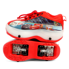 Lightning Racer Red Adjustable Roller Skates - Speedy Quad Skates for Active Kids