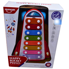 Huanger Happy Rocket Piano Toy – 8-Tone Musical Xylophone for Toddlers (18+ Months) | Educational Music Learning Toy for Boys & Girls