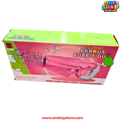 Automatic Bubble Gun for Kids with LED Lights | Porous Bubble Blaster Toy | Bubble Machine Gun for Boys & Girls Outdoor Fun