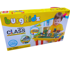 Burgkidz First-Class Building Blocks Table – 200-Piece Creativity Station for Kids