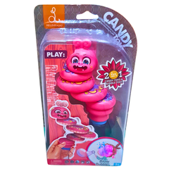 Playful Caterpillar 2-in-1 Candy and Bubble Toy - Fun and Sweet Entertainment for Kids