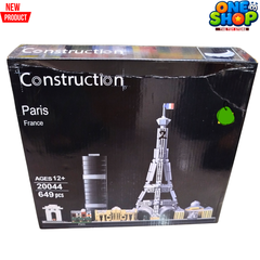 Paris France Architecture Building Blocks Set – 649 PCS Eiffel Tower Skyline Construction Toy for Kids & Adults | Paris Landmark Model Kit | Educational STEM Collectible Display Set