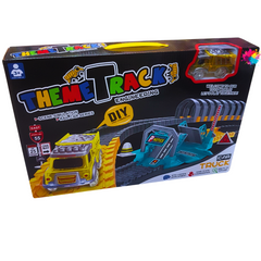DIY Theme Track Engineering Set - Construction Vehicle and Track Building Kit for Kids Ages 3+