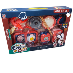 Little Chef DIY Kitchen Set for Kids - Interactive Cooking Playset with Realistic Utensils and Accessories