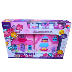 Funny House Play Set – Colorful Dollhouse with Mini Figures and Accessories for Kids Age 3+