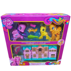 My Happy Horse Playset – Enchanting Horse Figures with Fashionable Mansion for Kids Age 3+