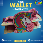 Unicorn Kids Wallet for Girls | Cute Cartoon Unicorn Wallet with Strap Lock | Premium Kids Wallet – Stylish, Colorful & Durable (Rs.2150)