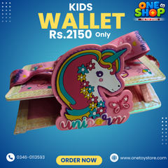 Unicorn Kids Wallet for Girls | Cute Cartoon Unicorn Wallet with Strap Lock | Premium Kids Wallet – Stylish, Colorful & Durable (Rs.2150)