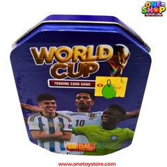 World Cup Football Trading Card Game Collector Tin Set | Soccer Trading Cards with Collector Storage Box | Football Card Game for Kids & Collectors Age 6+