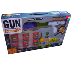 Gun Target Shooting Playset with Safety Soft Bullets - 14 Piece Set