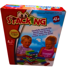Stacking Tower Game for Kids – Fun Balancing Block Game with Dice | Classic Family Game for 2-4 Players (Ages 4+)