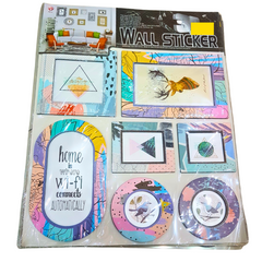 Modern Wall Sticker Set with Framed Art & Quotes – Decorative Stickers for Living Rooms, Bedrooms & Offices