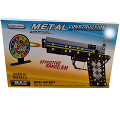 π« Metal Rubber Band Launcher Gun DIY Kit β 5M Range STEAM Construction Set | 128 PCS | Ages 8+ | Aole Gainan 621-2
