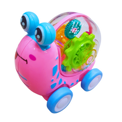 Funny Snail Toy Car - Colorful Push and Go Activity Toy for Toddlers ( Each sold separtely )