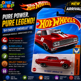 Hot Wheels '64 Chevy Chevelle SS β Muscle Mania Red Die-Cast 2024 | One Toy Store