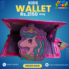 Rainbow Unicorn Kids Wallet for Girls | Cute Cartoon Unicorn Wallet with Strap Lock | Premium Kids Wallet – Colorful, Secure & Durable (Rs.2150)