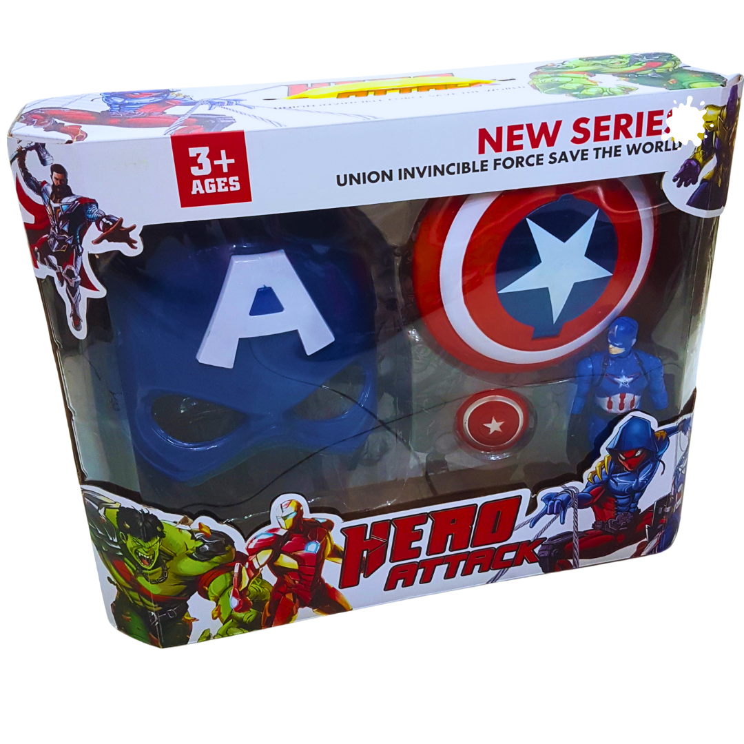Captain America Toy Mask Hero Attack Captain America Role Play Set