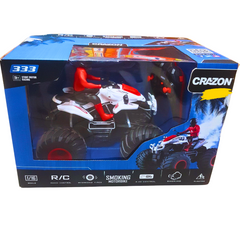CraZon 1:16 Scale RC Stunt Motorbike – High-Speed Remote Control Quad Bike with Oversized Tires & Realistic Smoke Effect (20KM/H, 2.4GHz Control, Rechargeable)