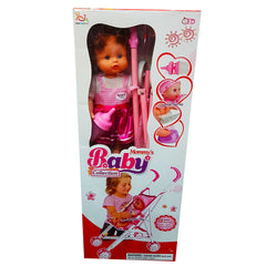 New Arrival: Interactive Baby Doll with Stroller & Feeder - 12 Baby Sounds, Drink & Wet Feature, Perfect Gift for Girls