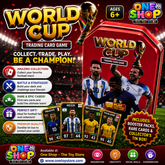 World Cup Football Trading Card Game Collector Tin – Red Edition | Soccer Trading Cards Storage Box | Football Card Collection Case for Kids & Fans