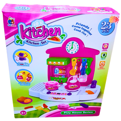 Kids Kitchen Play Set - 23 Pieces | Imagination & Fun Cooking Toy for Kids