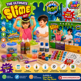 Ultimate Slime Factory DIY Kit for Kids | Make Your Own Glitter Slime Science Set | Creative STEM Learning Toy with Mixing Accessories