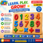 Wooden Numbers Puzzle Board with Math Symbols – 0–9 Learning Toy for Kids | Educational Math Toy for Toddlers