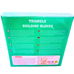 Triangle Building Blocks Educational Toy Set | Early Learning Intellectual Challenge for Kids | Colorful Geometric Puzzle for Ages 3+