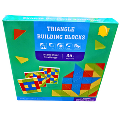 Triangle Building Blocks Educational Toy Set | Early Learning Intellectual Challenge for Kids | Colorful Geometric Puzzle for Ages 3+
