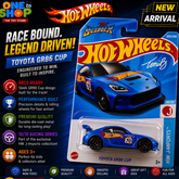 Hot Wheels Toyota GR86 Cup Die-Cast Car β HW J-Imports Series | 1:64 Scale Metal Racing Car for Kids Ages 3+