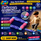 Balance Tactile Board for Kids – Sensory Balance Beam Training Set | Montessori Coordination & Sensory Development Toy for Toddlers Ages 3+