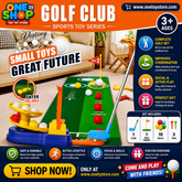 Kids Mini Golf Club Set – Indoor Putting Golf Game with Balls, Clubs & Target Hole | Educational Sports Toy for Boys & Girls Ages 3+