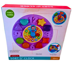 Sort O' Clock Learning Toy | Shape Sorting, Colors & Time-Telling for Toddlers | 12+ Months