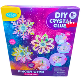 🌈 DIY Crystal Glue Spinner Set – Make Your Own Fidget Toys with Glitter, Molds & Bearings | Creative Craft Kit for Kids Ages 6+