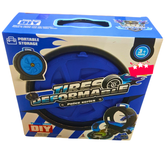 Deformable Tire Track Playset – DIY Portable Police Car Toy with Transforming Wheel Case & Road Accessories (Ages 3+)