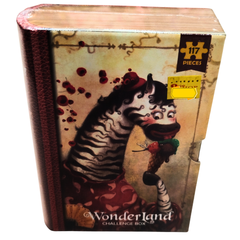 Wonderland Challenge Box Zebra Puzzle – 117-Piece Jigsaw in Book-Style Case for Kids