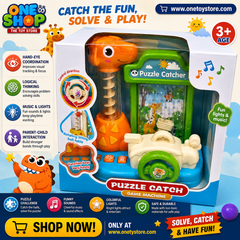 Puzzle Catch Game Machine for Kids – Interactive Ball Catching & Puzzle Adventure Toy with Lights and Music | Educational Learning Toy Ages 3+