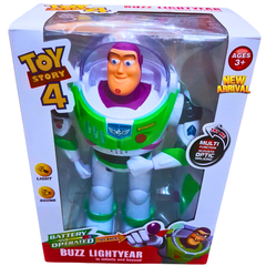 Buzz Lightyear Action Figure Toy – Toy Story 4 Walking Robot with Light & Sound | Battery Operated Toy for Kids Ages 3+