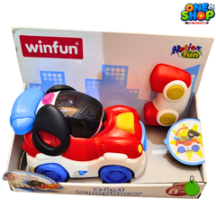 Winfun 2-in-1 Puppy Racer Toy Car for Toddlers – Interactive Musical Push Car with Detachable Puppy Phone & Lights