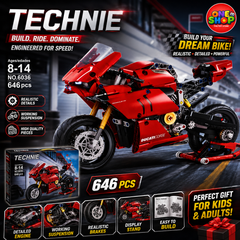 Technic Ducati Panigale V4 Motorcycle Building Blocks Set – 646 Pieces Racing Bike Construction Toy for Kids 8-14 Years