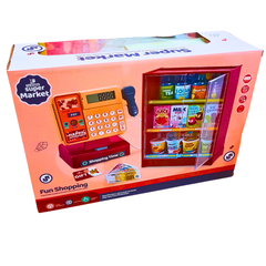 Fun Shopping Supermarket Cash Register Playset with Accessories – Role Play Toy for Kids Age 3+ | Educational Grocery Store Simulation