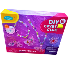 DIY Crystal Glue Jewelry Making Kit | Fantasy Series Creative Beads | Arts & Crafts for Kids