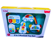 5-in-1 Musical Baby Toy Set – Soothing Sound Toys with Lights & Songs for Newborns & Infants (0 Months+)