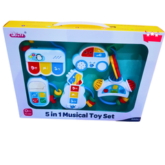 5-in-1 Musical Baby Toy Set – Soothing Sound Toys with Lights & Songs for Newborns & Infants (0 Months+)