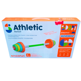 🏋️ Kids Athletic Barbell Toy – Colorful Weightlifting Playset for Physical Activity & Roleplay | Indoor Sports Toy for Ages 3+