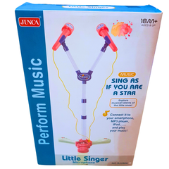 Little Singer Dual Microphone with MP3 and Smartphone Connectivity | Perform Music & Sing-Along Toy for Kids 18M+