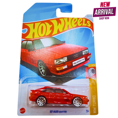Hot Wheels ’87 Audi Quattro – HW Turbo Series – Red Rally Legend – Die-Cast Sports Car (1:64 Scale)