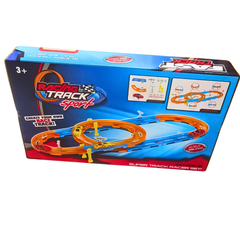 Racing Track Sport Car Playset – 24-Piece DIY Race Track Set with Loop Track, Cars & Ramps (Ages 3+)